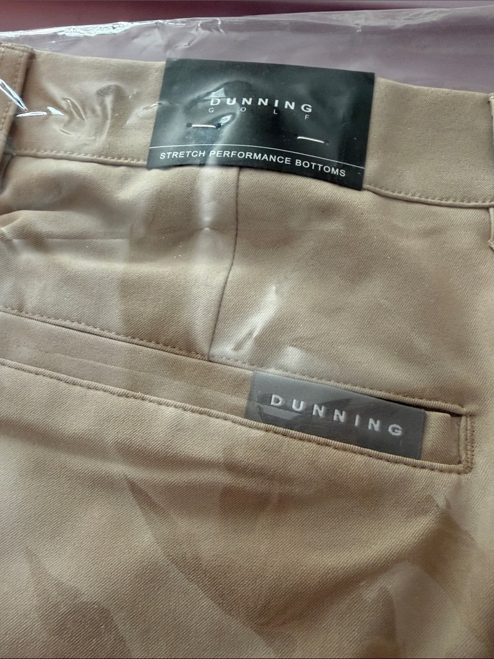 Dunning Golf Men's Stretch Performance Bottoms - Tan